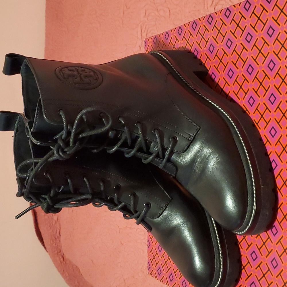 Used once tory burch lug sole bootie